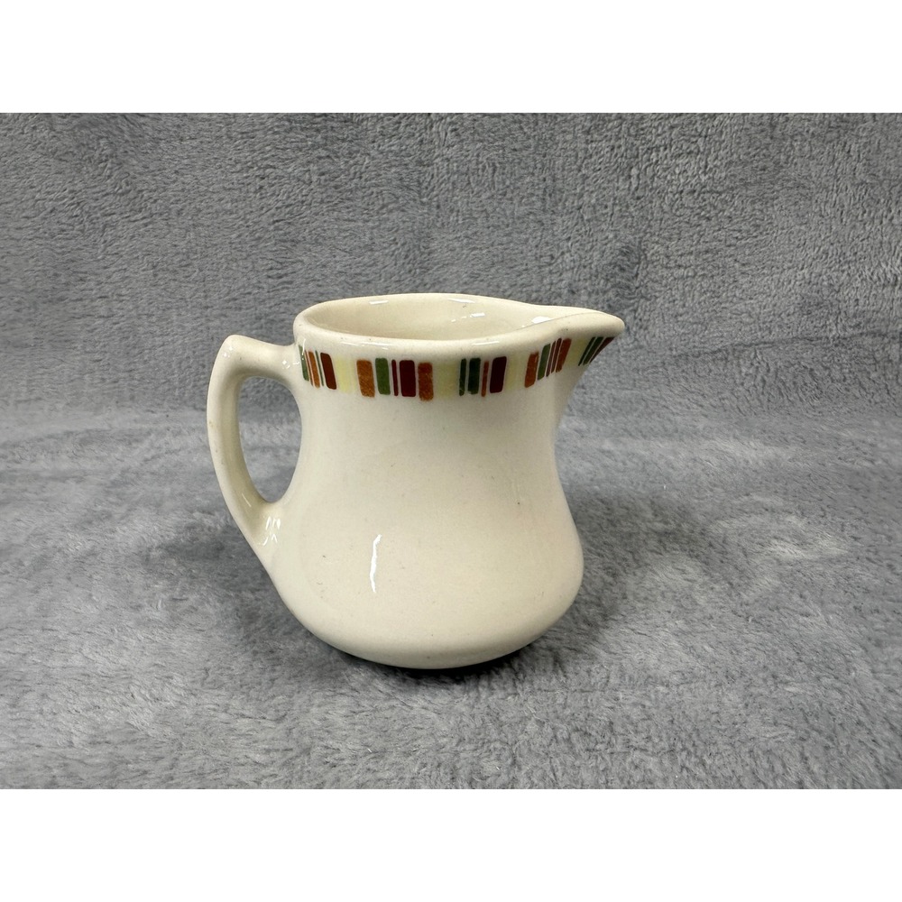 1970 Shenango China Interpace Geometric Restaurant Ware Creamer A-28